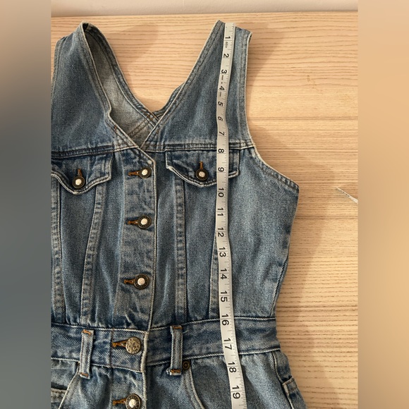 Vintage Sargent Pepper Jeanswear denim shorts jumpsuit suit size 4 - Picture 10 of 10